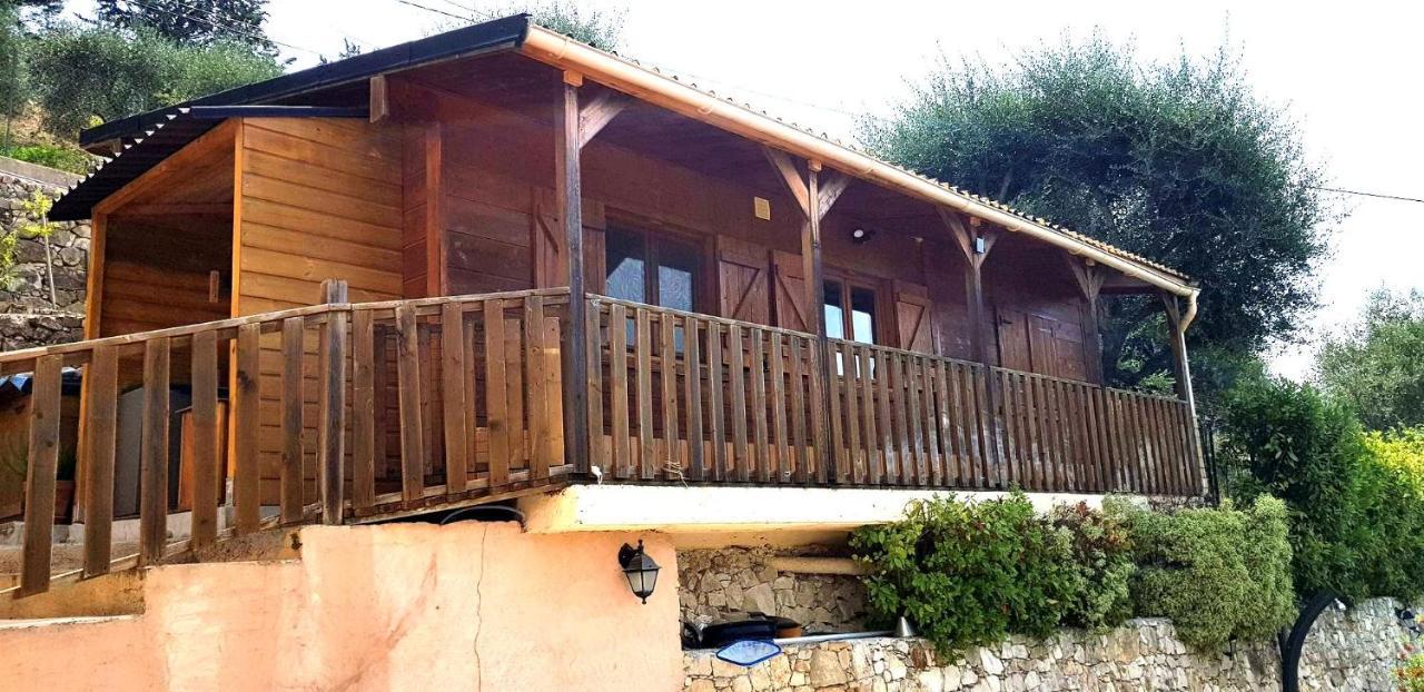 Chalet Côte d'Azur Piscine Terrasse et Vue Mer Drap Exterior foto